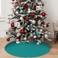 thumbnail image 4 of Cauagu 48" Christmas Tree Skirt Teal Pattern Christmas Tree Decorations Tree Mat for Xmas Decorations Occasion Holiday Home Decor -48", 4 of 7