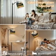 thumbnail image 5 of Arc Floor Lamp with Adjustable Lampshade Baseball Field Stadium Sport Games Crowded Bright Sky Standing Lamp 3 Color Temperatures Dimmable Tall Pole Lamp with Foot Switch for Bedroom, 5 of 8