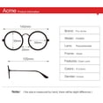 thumbnail image 4 of Gafas Pro Acme Retro con montura redonda de metal y lente transparente, color dorado, 4 of 5