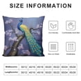 thumbnail image 5 of Fenyluxe Peacock Flowers Fashion Style Dirt-Resistant Throw Pillow Covers for Couch Sofa Bed Living Room Bedroom Printed on Both Sides All Year Round Applicable Pillow Case 1PC 24x24in, 5 of 5