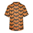 thumbnail image 4 of MLQIDK Halloween Scrub Tops Men Big and Tall Spooky Season Scrub Shirts V Neck Short Sleeve Funny Pumpkin Ghost Bat Printed Nurse Uniforms Fun Workwear Ginger S, 4 of 5