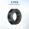 thumbnail image 3 of Uxcell 4 Pack Double Split Shaft Collar, 1" Bore One Piece Clamping Collar 1-3/4" OD 1/2" Thickness Black Oxide Lock Collar Clamp with Set Screws (1045 Steel), 3 of 6