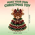 thumbnail image 3 of DIY Reindeer Christmas Tree Crochet Kit, Handmade Ornament Set with Pearl Beads Bell Bow Yarn Hook, Beginner Friendly, Multicolor, 20x20 cm, Cloth, 3 of 9