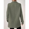 thumbnail image 5 of Women'S 2025 Fall Long Sleeve Half Zip Casual Oversized Ribbed Knit Pullover Sweater Top  Green S, 5 of 7