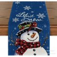 thumbnail image 1 of DEBGFS Christmas Table Runner  Tree Snowman Home Kitchen Dining Table Decoration Noel Gift Linen Tablecloth,17, 1 of 4