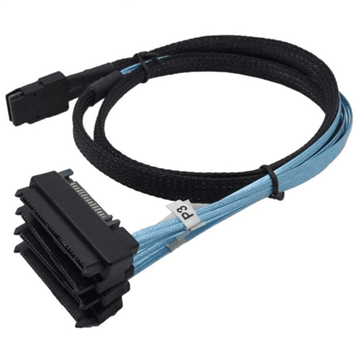 2X Mini Sas Sff-8087 to 4 Sff-8482 Server Array Card Hard Drive Data Cable Sata Power Cable 0.5m,2 x Mini Sas Sff-8087 To 4 Sff-8482 Cable