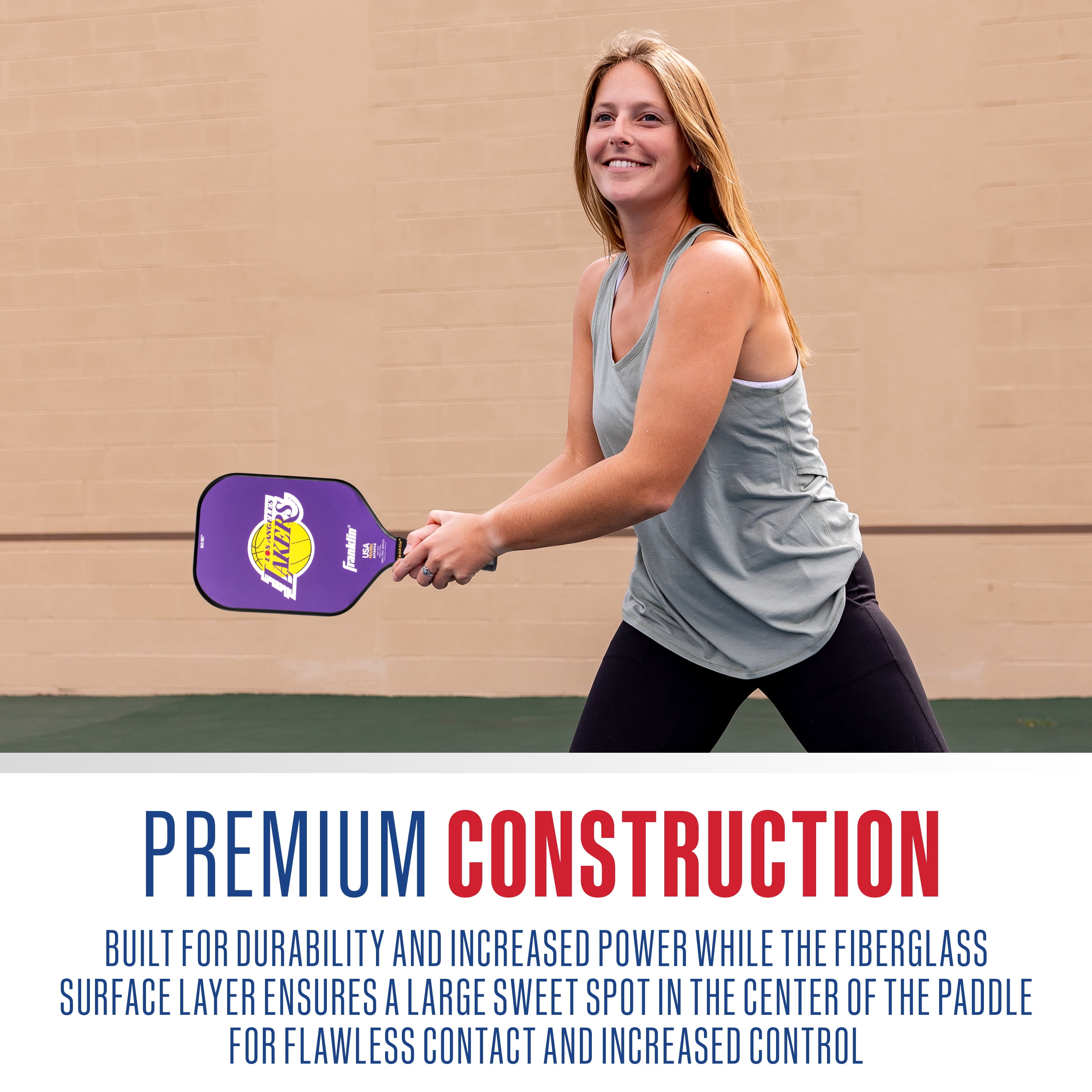 Franklin Sports NBA Los Angeles Lakers Pickleball Paddle - Official NBA Team Pickleball Paddles - USAP (USAPA) Approved Premium Quality Pickleball Paddles - Authentic Team Logos + Colors