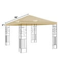 thumbnail image 3 of Sunrise Replacement top cover for 10'X10' gazebo canopy patio pavilion sunshade plyester single tier-Beige, 3 of 9