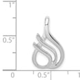 thumbnail image 2 of 14k White Gold Reversible Fancy Omega Slide SLW125 (19mm x 12mm), 2 of 3