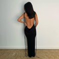 thumbnail image 2 of Vestido ajustado con escote en V y espalda descubierta para mujer, moda de verano 2025, 2 of 5