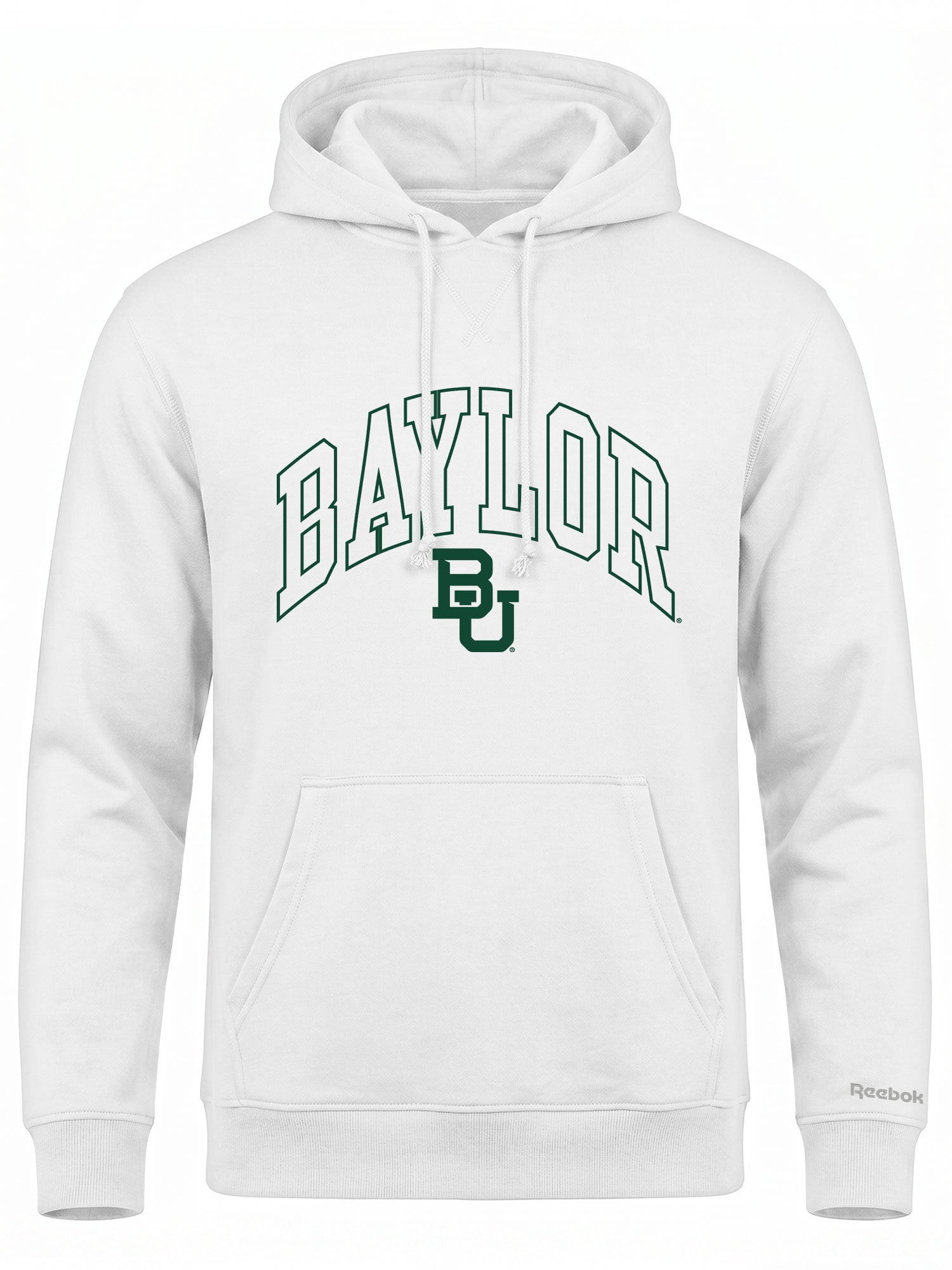 Baylor Bears Reebok Mens White Hooded Sweatshirt