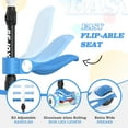 thumbnail image 4 of Sejoy Kids Kick Scooters 3- Wheel Light Up, Toddler Foldable Toy Scooter with Adjustable Removable Seat, Age 3+, Blue, 4 of 7