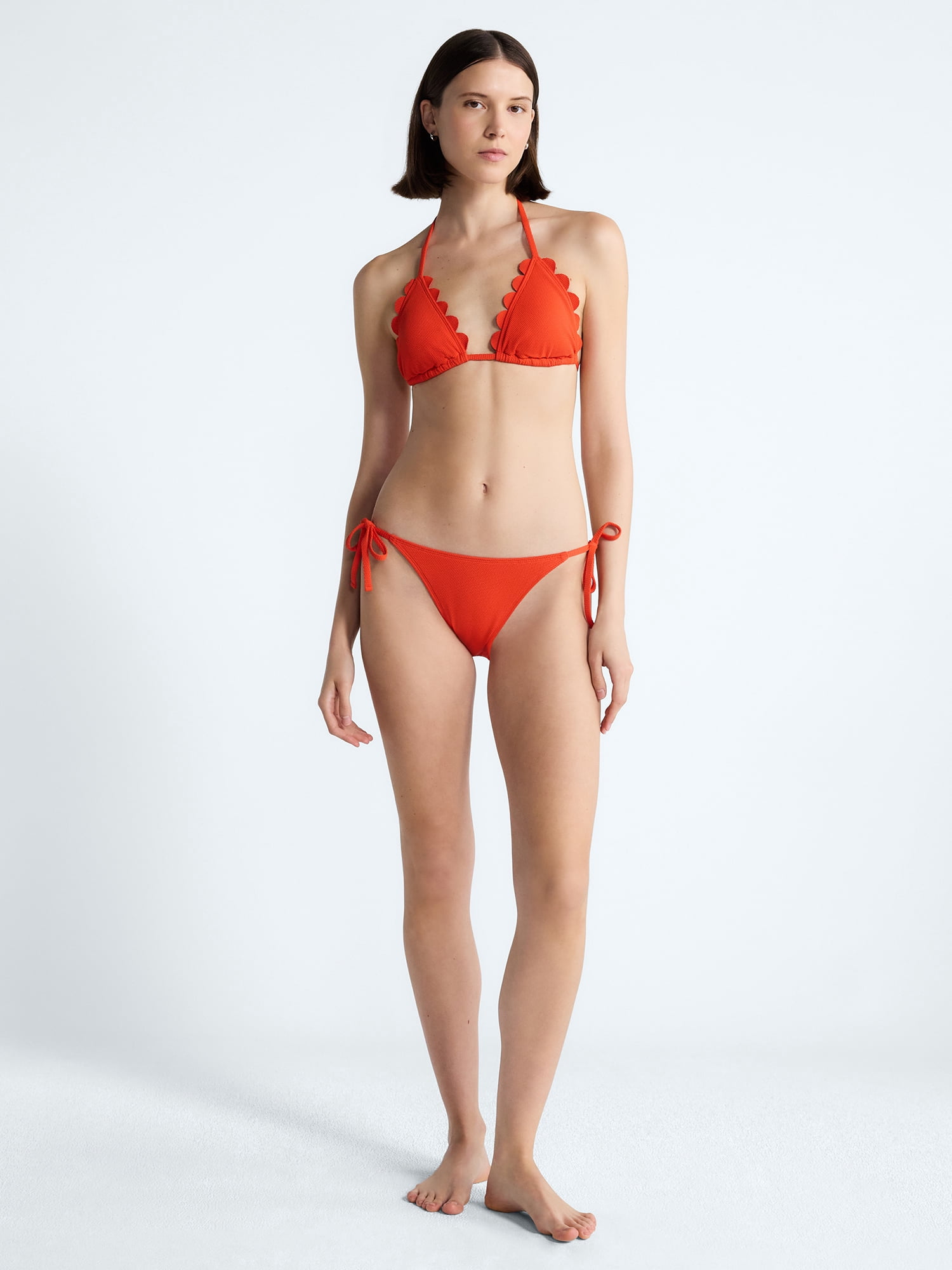 Free Assembly Women's Textured Bikini Bottoms with Side Tie, Sizes XS-XL