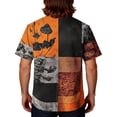 thumbnail image 6 of Domuza Halloween Scrub Tops for Men Spooky Novelty Print V-Neck Short Sleeve Nurse Uniform Shirts Comfy Soft Relaxed Fit Medical Workwear 5XL, 6 of 6