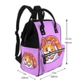 thumbnail image 2 of Xecao Corgi In Sushi Roll print Large Capacity Nappy Bag is a multi-functional waterproof travel backpack, perfect as a nursing bag or mummy backpack for women, 2 of 6