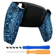 eXtremeRate Textured Blue Back Housing Bottom Shell Replacement Back Shell for ps5 Controller BDM-010/020/030/040