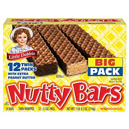 Little Debbie Nutty Bars, 2.1 Oz., 12Pk (2 BOXES )