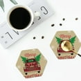 thumbnail image 5 of Pofeuu Christmas Vintage Red Truck Print Leather Coasters Set of 6, Round Cups Mugs Mat Pad for Home Kitchen Heat Resistant Drink Coasters,Hexagon, 5 of 7