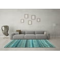 thumbnail image 3 of Ahgly Company Indoor Rectangle Abstract Light Blue Modern Area Rugs, 3' x 5', 3 of 4