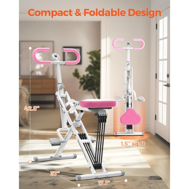 Sportsroyals Pink Squat Machine with Resistance Bands photo 3