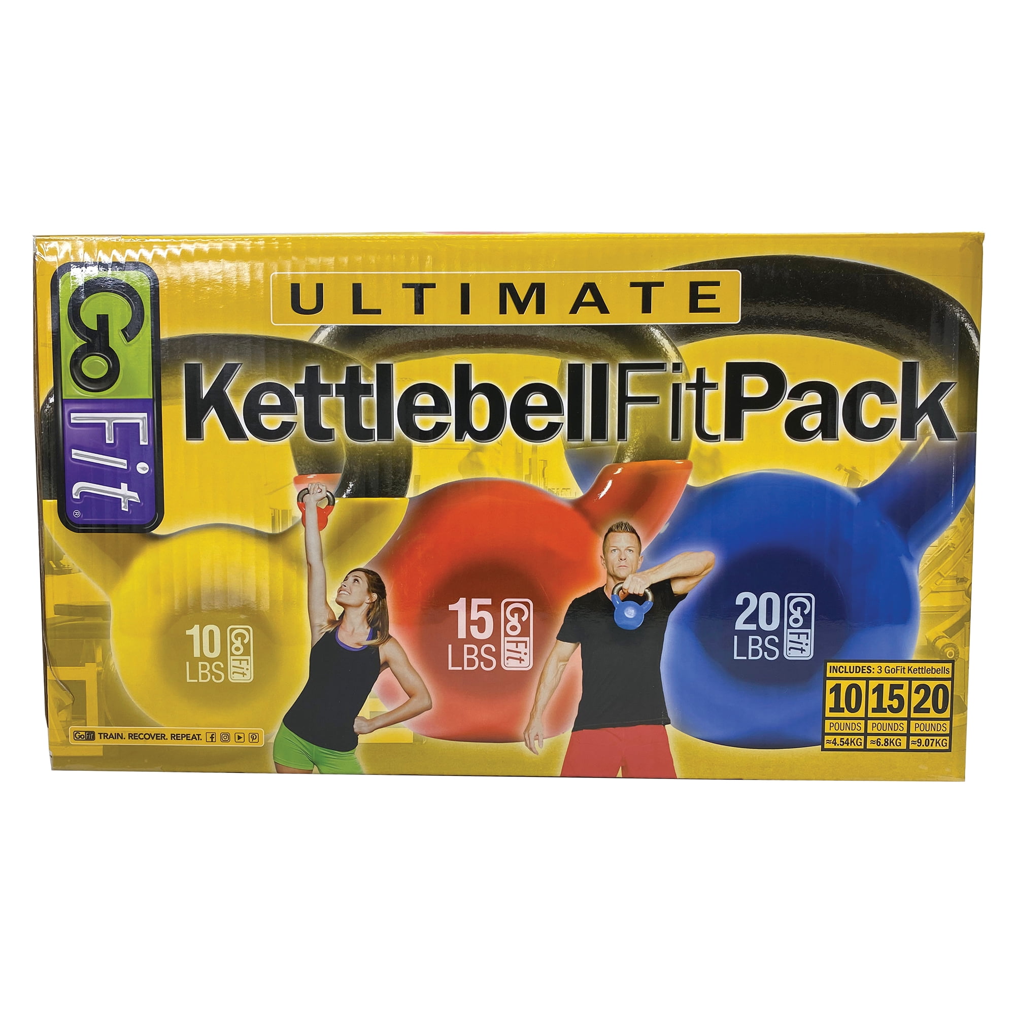 GoFit GF-KBK3N Ultimate Kettlebell Fit 3 piece per pack