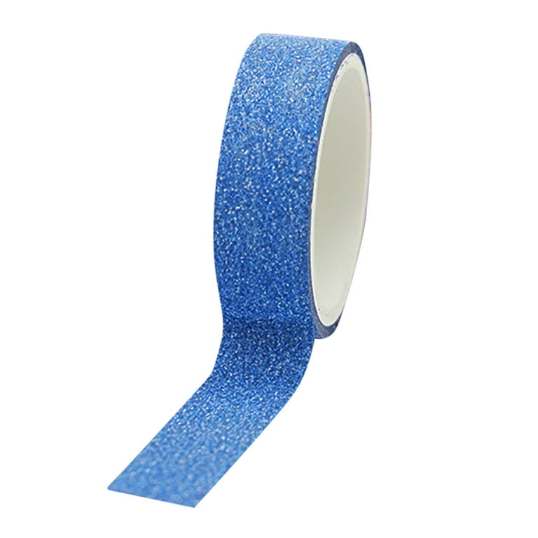 Adhesive Tape 1 Roll Glitter Washi Tape DIY Decorative Colored Tape Sticky Craft Tape Self Adhesive Glitter Tape for Scrapbooking and Paper Crafts