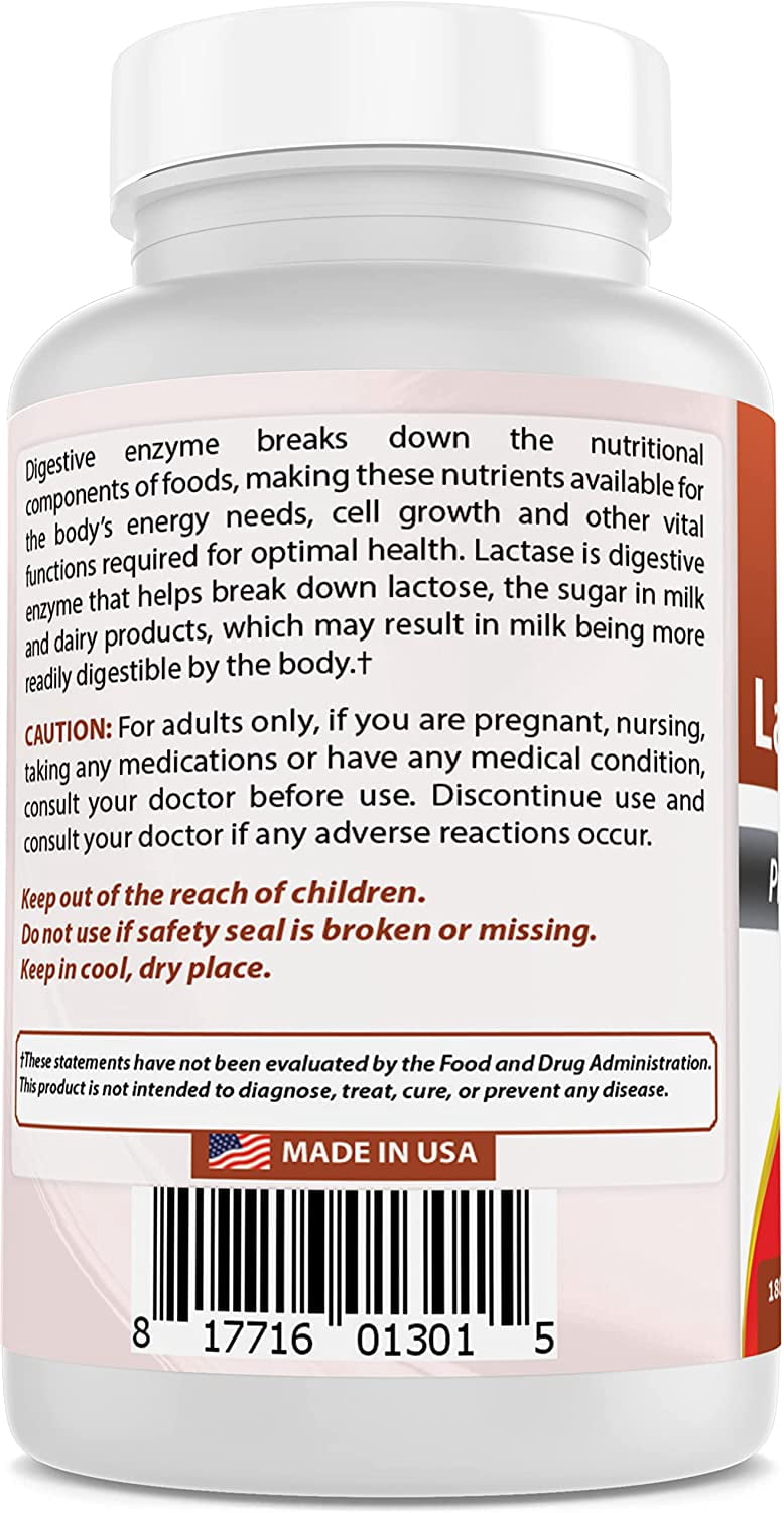 (2 pack) Best Naturals Lactase Enzyme 9000 FCC ALU  180 Tablets, Fast Acting Relief