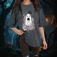 thumbnail image 2 of Godom Halloween Shirts Women Shirt Funny Pumpkin Heart Graphic Tees Short Sleeve Fall Tops, 2 of 7