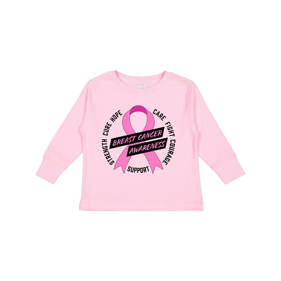 Inktastic Breast Cancer Awareness Boys or Girls Long Sleeve Toddler T-Shirt
