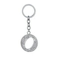 thumbnail image 1 of Simple Stylish Letter Key Chain Metal Rhinestones Key Ring Alphabet Keychain Bag Pendant Charm Birthday Gift (Letter O), 1 of 8