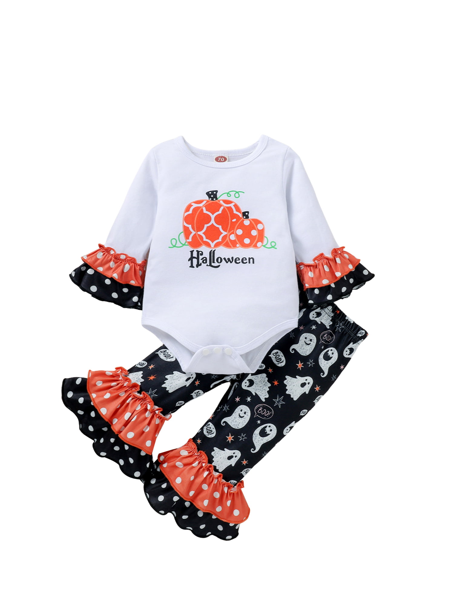 Baby Girl Halloween Outfit for Toddler Infant Tops Pants 2Pcs Set Baby Halloween Costume