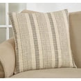 thumbnail image 2 of Fennco Styles Cottage Striped Cord Woven 100% Cotton 22 x 22 Inch Throw Pillow with Case & Insert – Ivory Throw Pillow for Couch, Bedroom and Living Room Décor (22 x 22 inch, Pillow), 2 of 4