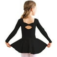thumbnail image 3 of Gyratedream Toddler Girls Long Sleeve Sparkle Ballet Skirted Leotard Dance Dress Skirt Gymnastic Ballerina Outfit, 3 of 5