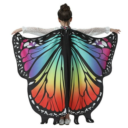 

Children s Butterfly Shawl Lady Cape Costume Accessory Children s Pendant Fluorescent Rainbow