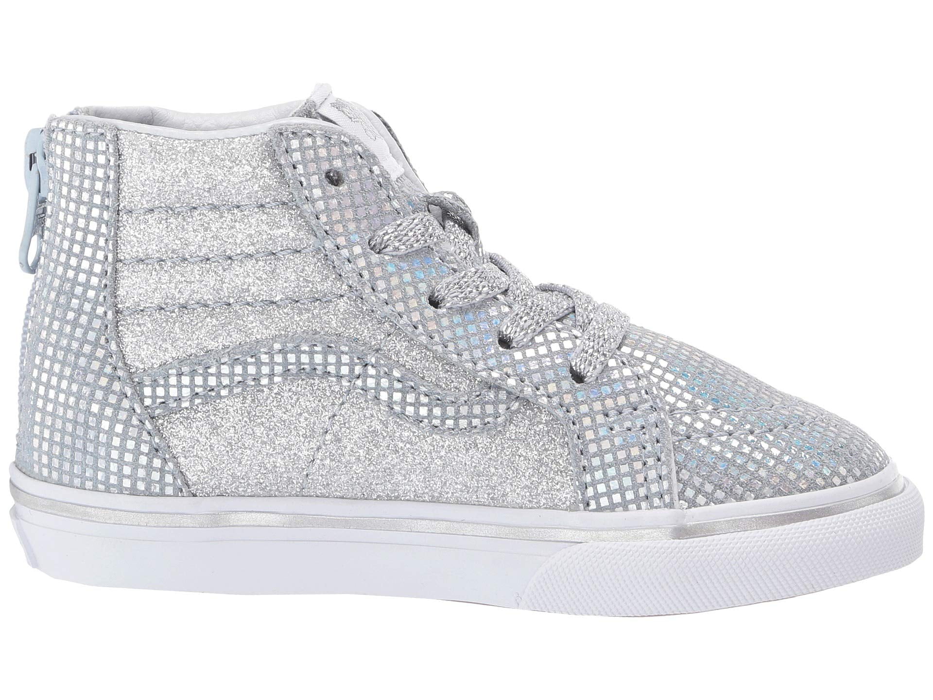 vans silver glitter sneakers