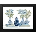 thumbnail image 2 of Jacobs, Cindy 18x15 Black Modern Framed Museum Art Print Titled - Delft Blue Floral I, 2 of 5