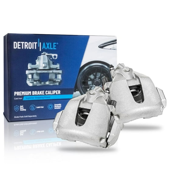 Detroit Axle - 2pc Front Brake Calipers for 2013 Ford Escape 2012-2018 Focus C-Max, 2013 2014 2015 2016 2017 Disc Brake Calipers with Bracket Assembly Replacement