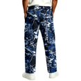 thumbnail image 6 of GrmtClth Mens Camo Baggy Sweatpants Loose Wide Leg Fit Stretch Waist Multi Flap Pocket Daily Streetwear Pants Blue 2XL, 6 of 8