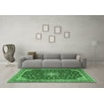 thumbnail image 3 of Ahgly Company Indoor Square Medallion Emerald Green Traditional Area Rugs, 3' Square, 3 of 4