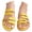 Yellow, variant on Fiaer Women's Wide Width Low Wedge Sandals Summer Open Toe Hollow out Slip on Slippers Beach Vacation Travel Walking Party Dress Sandals Yellow 9.5