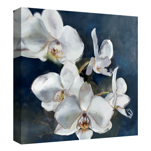 Orchid on Navy by Studio Arts Canvas Art Print