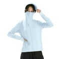 thumbnail image 2 of YueHuiYing Women's UPF 50+ Sun Protection Hoodie Jacket Lightweight Full Zip Athletic Jacket Long Sleeve Shirt with Pockets, 2 of 6