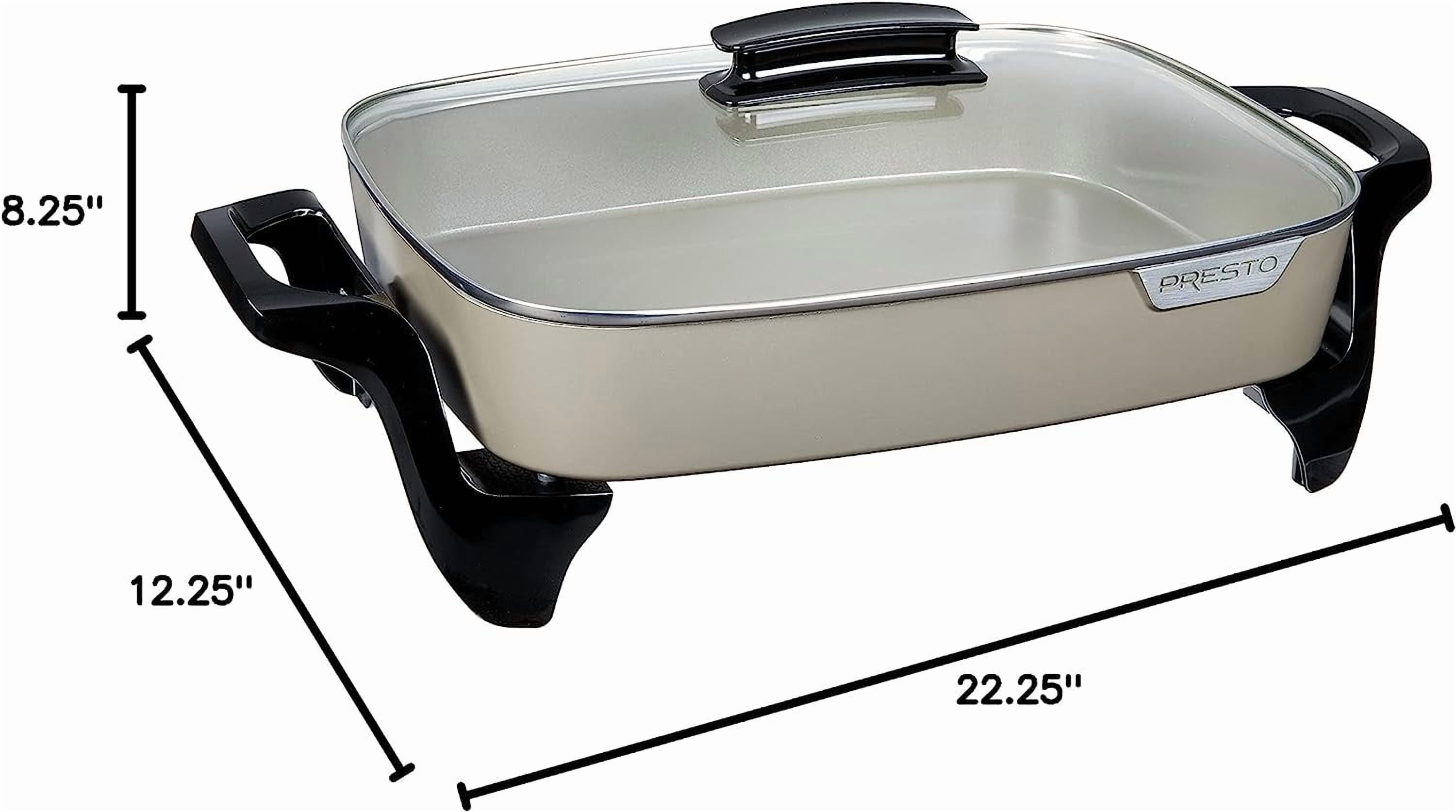 16-Inch Ceramic Electric Skillet, Grey
