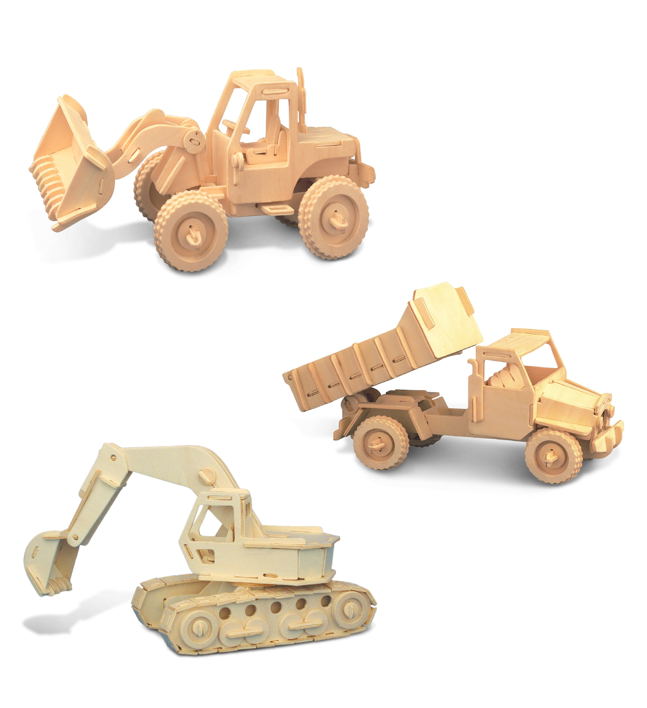 Bulldozer Truck construction Wood Jigsaw Puzzle Toy 60 Pieces with Iron Box 