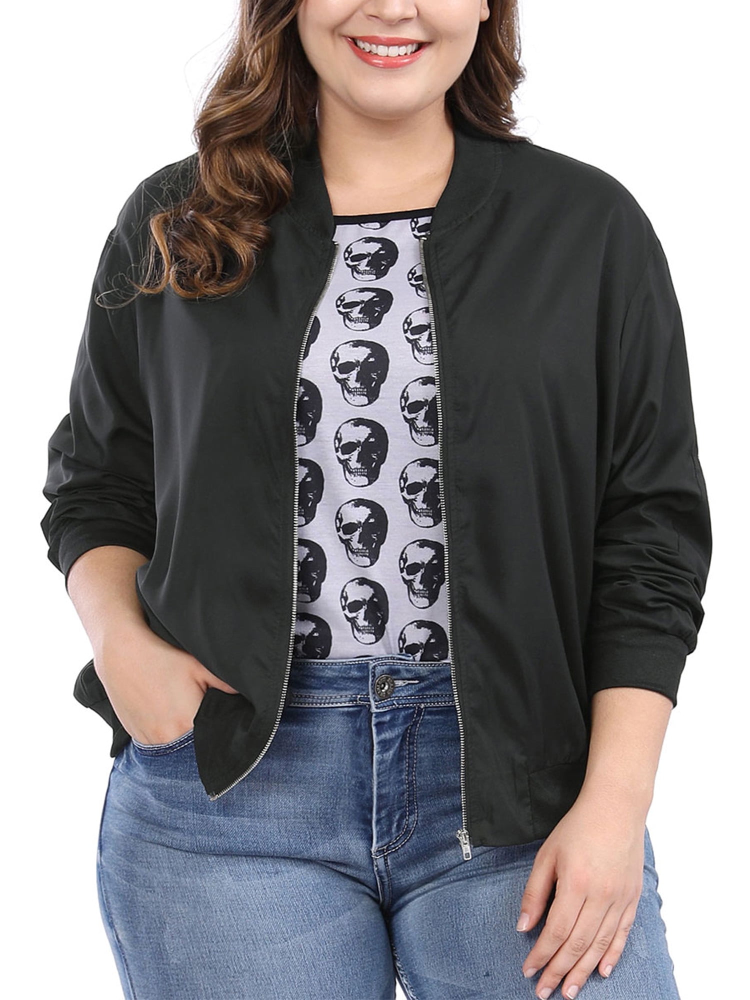 plus size bomber jacket