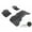 Black, variant on 3D MAXpider - L1CH05001509 All-Weather Floor Mats for Chevrolet Silverado 1500 Extended Cab/GMC Sierra 1500 Extended Cab 2007-2013 Custom Fit Car Floor Liners, Kagu Series (1st & 2nd Row, Black)