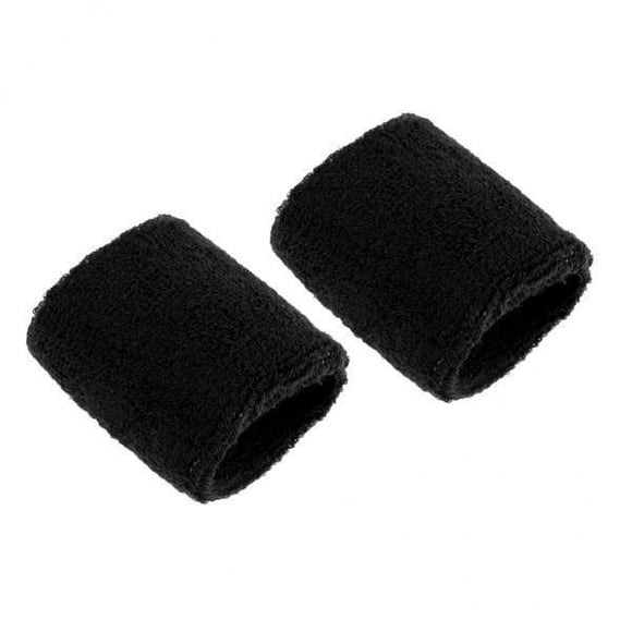 jinwen 2xSports Basketball Badminton Unisex Sweatbands Wristbands black 2 Pcs