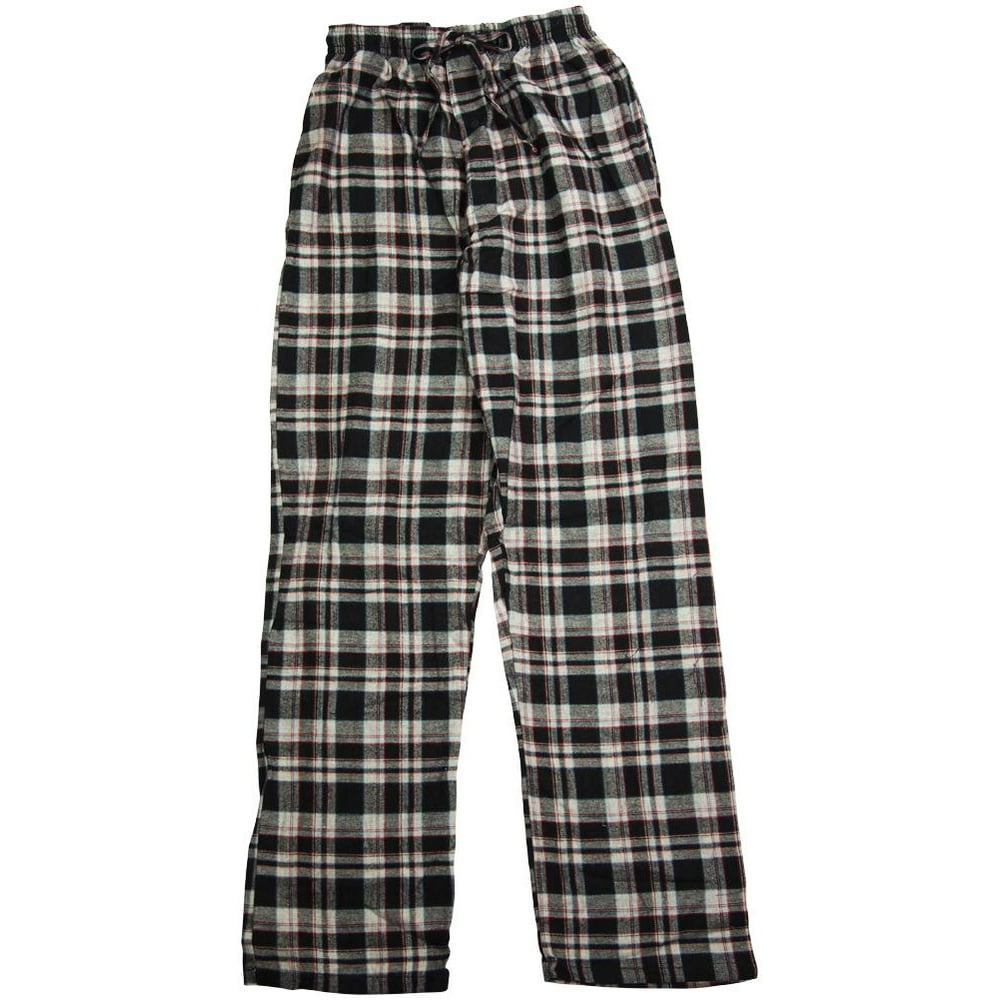 mens black and red plaid pajama pants