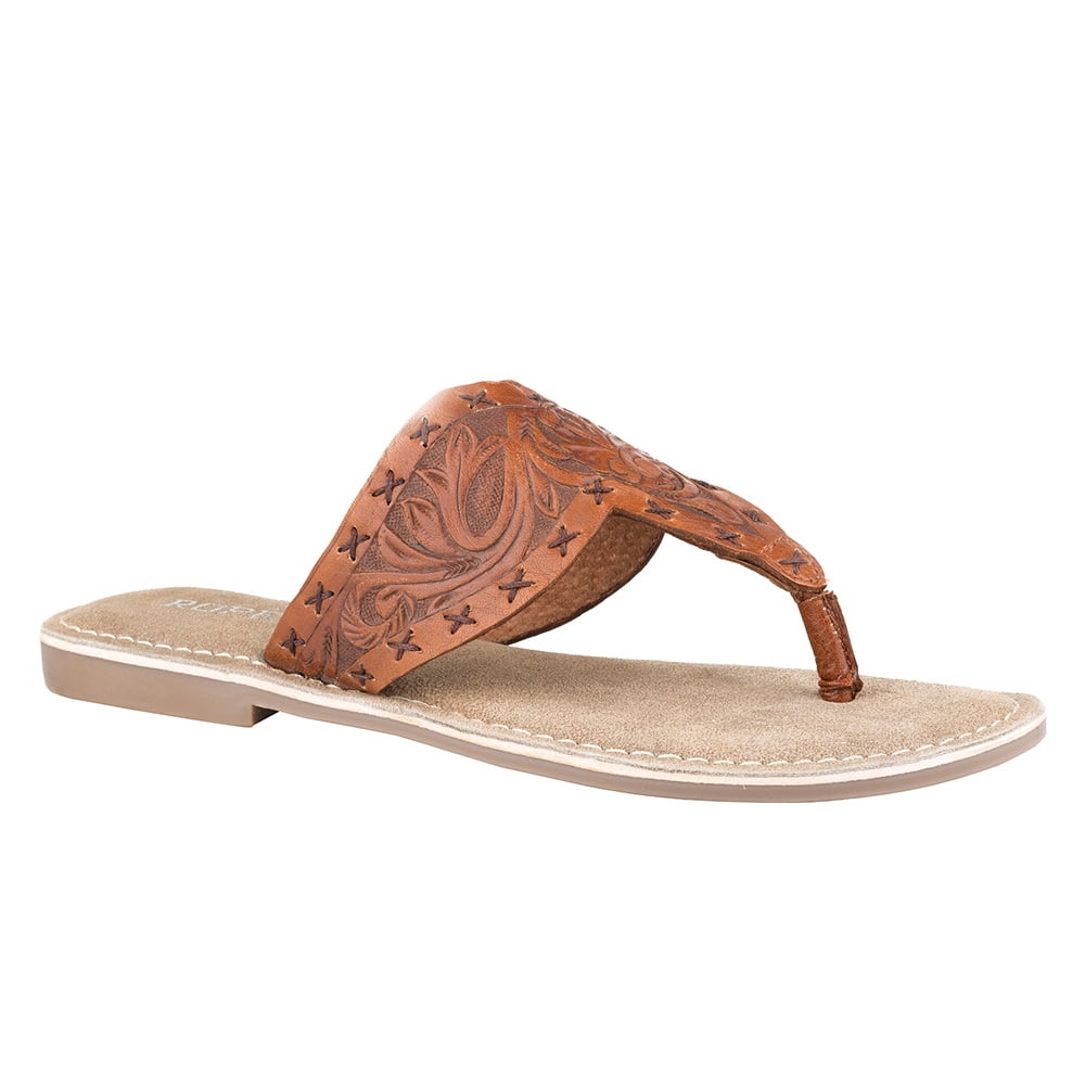 ladies leather thong sandals