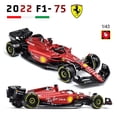 thumbnail image 2 of Bburago-vehículo de aleación de lujo, modelo de coches fundidos a presión, escala 1:43 #16 Leclerc 2022 F1 Scuderia Ferrari F1-75 #55 Sainz, colección de juguetes, regalo Fivean unisex, 2 of 2